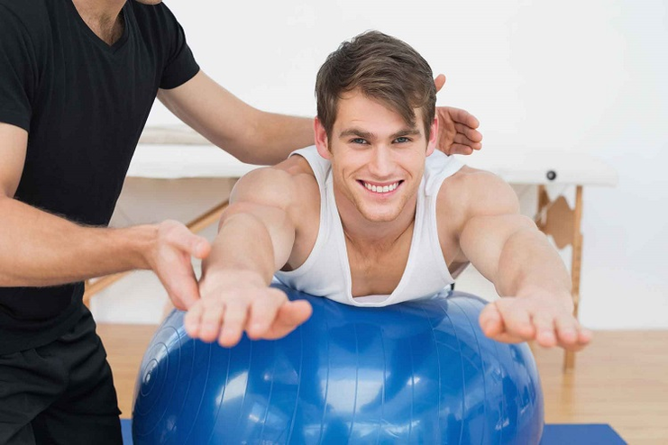 Prostatitis fitness ball exercise